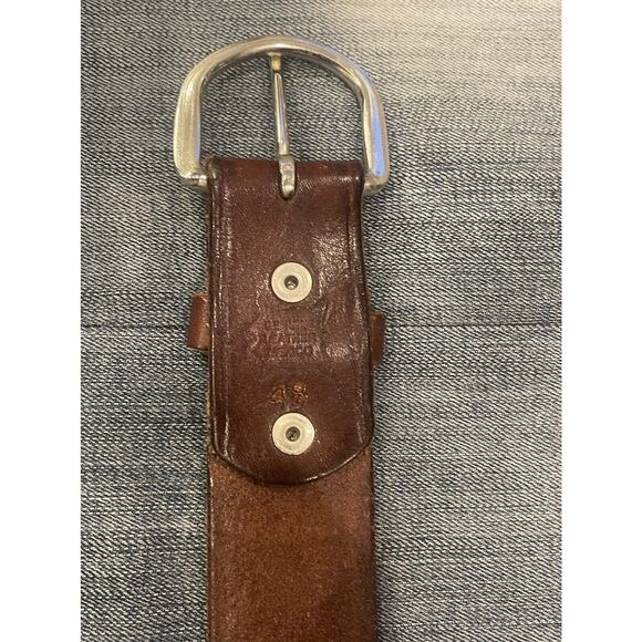 Leather Belt Brown‎ Woven Design Western Style Casual Belt Size 40 - Picture 3 of 5